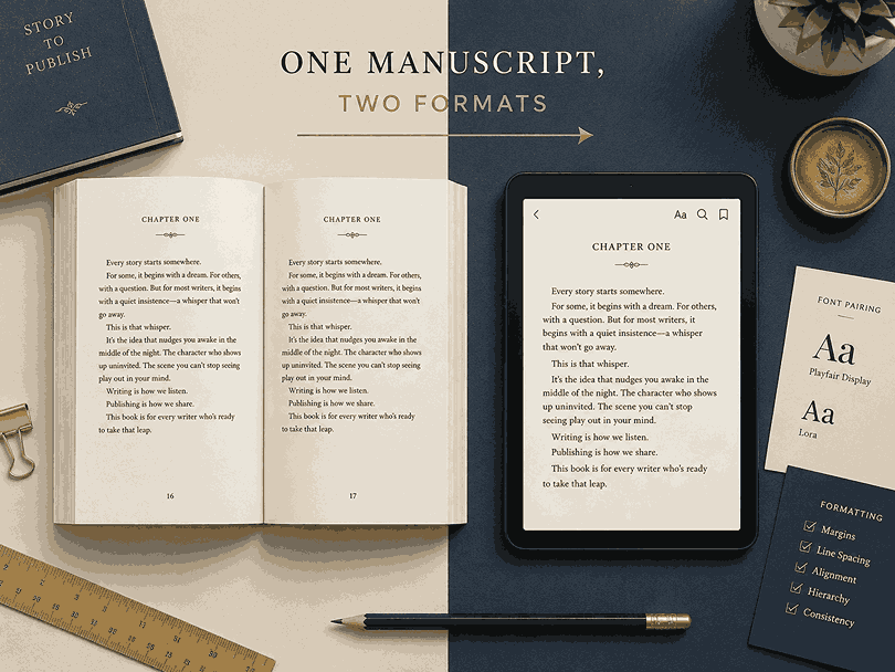 Manuscript formatting guide for paperback and eBook publishing
